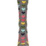 Multicolored Hearts Bamboo Crew Women's Socks