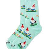 Gnome Invasion Bamboo Blend Crew Socks