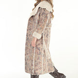 Dusty Floral Faux Suede/Shearling Reversible Coat