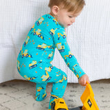 Under Construction Convertible One Piece Footie Pajama