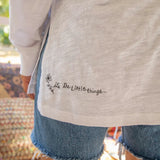 Oversized Cotton Doodle Tee - White