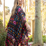 Soleil Tassel Kimono - Charcoal Mandala