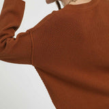 Textured Button Henley Knit Sweater