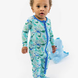 SoftSnooze™ Baby Bamboo Viscose Snuggle-Saurus Dinosaurs Footed One Piece Pajama