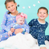 Baby Girls Starry Dreams Bamboo Viscose Footed Ruffle One Piece Pajama