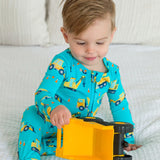 Under Construction Convertible One Piece Footie Pajama