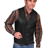 Button Front Leather Vest