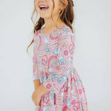 Dream Big Little One 3/4 Pocket Twirl Dress
