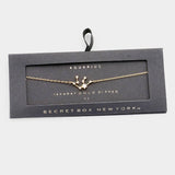 Secret Box _ 14K Gold CZ Zodiac Sign Charm Bracelet