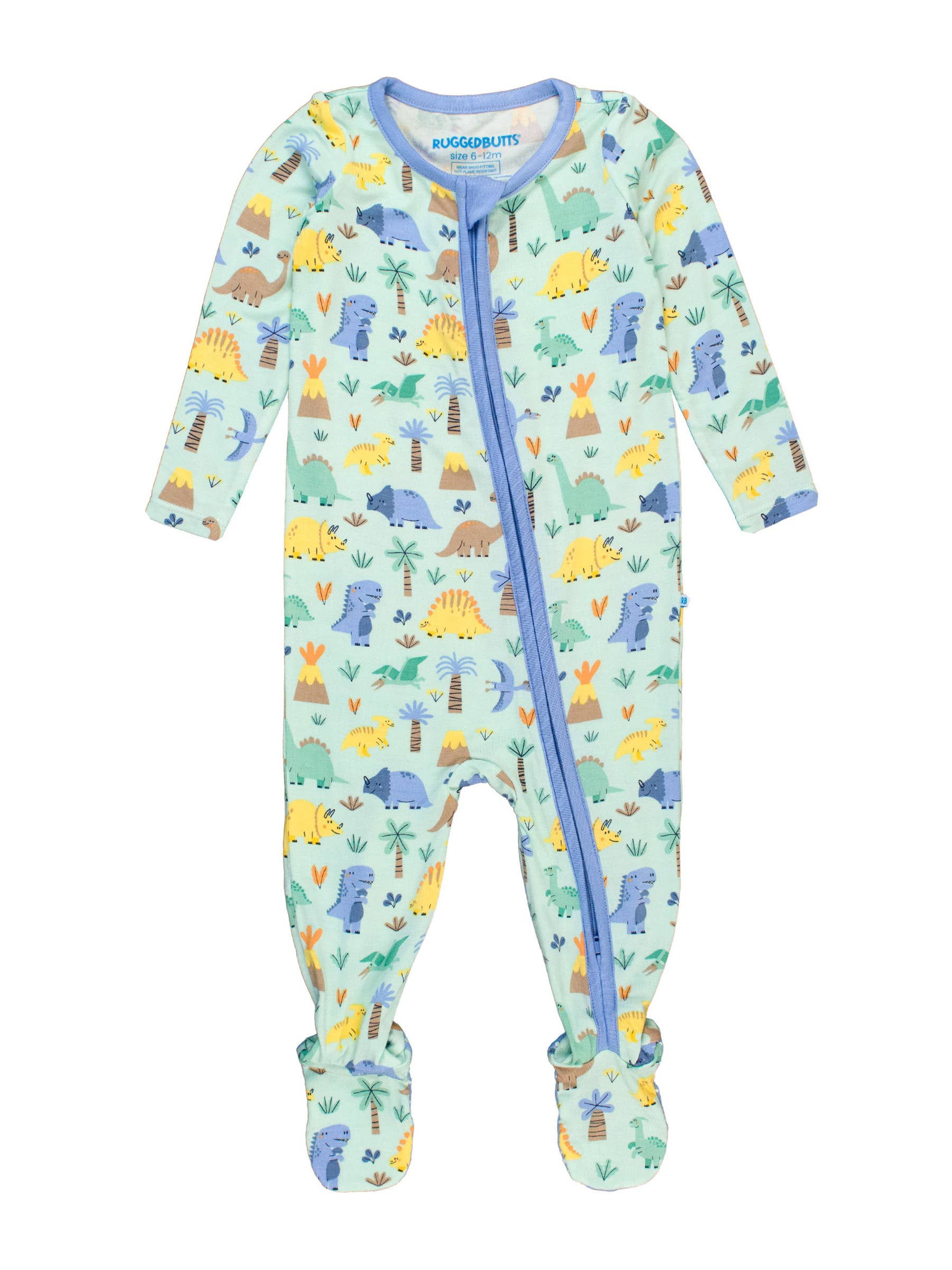 Baby Boys Dino-mite Dude Dinosaur Bamboo Viscose Footed One Piece Pajama