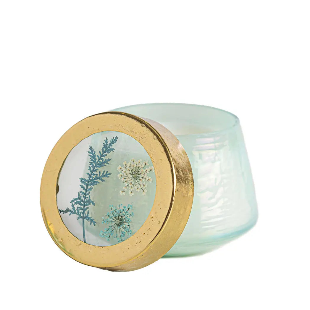 Watercolor Pressed Floral Candles