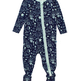 Baby Boys Blast Off Bamboo Viscose Footed One Piece Pajama