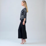 Tie Cuff Curved Hem Top - Orchid Sketch