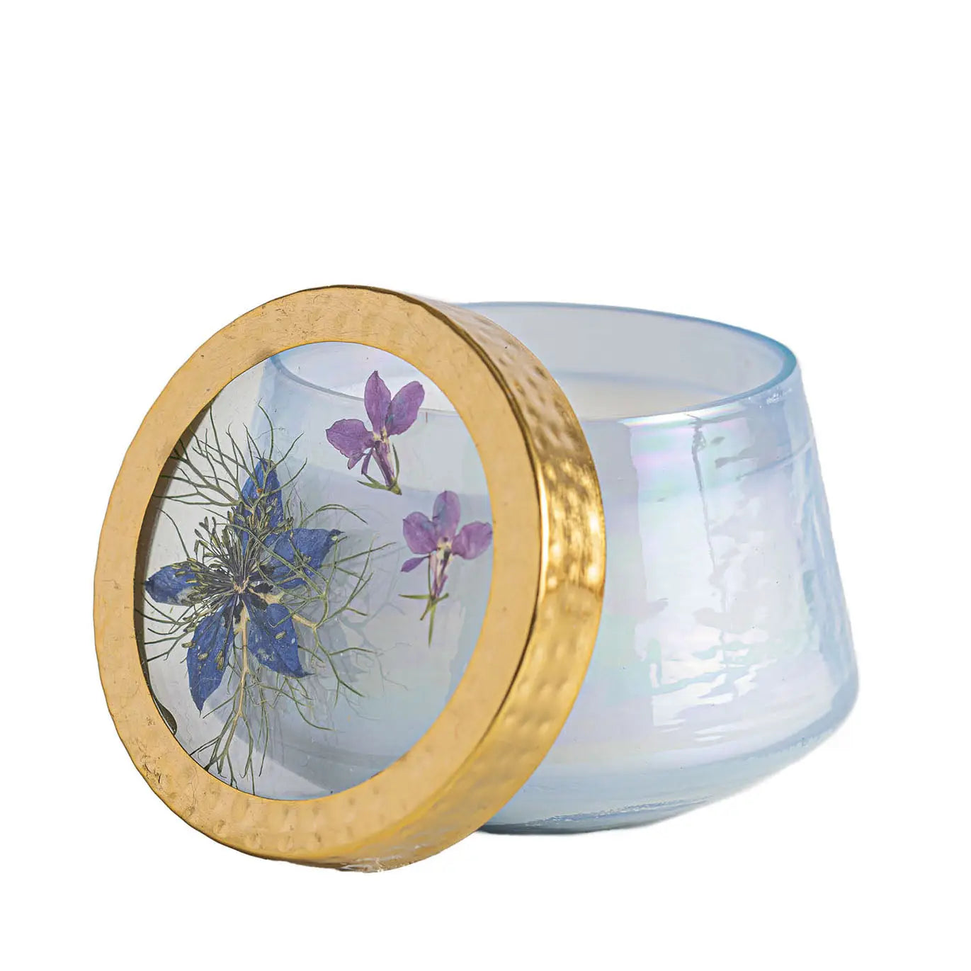 Watercolor Pressed Floral Candles