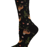 MeMoi Sloth Bamboo Blend Crew Socks