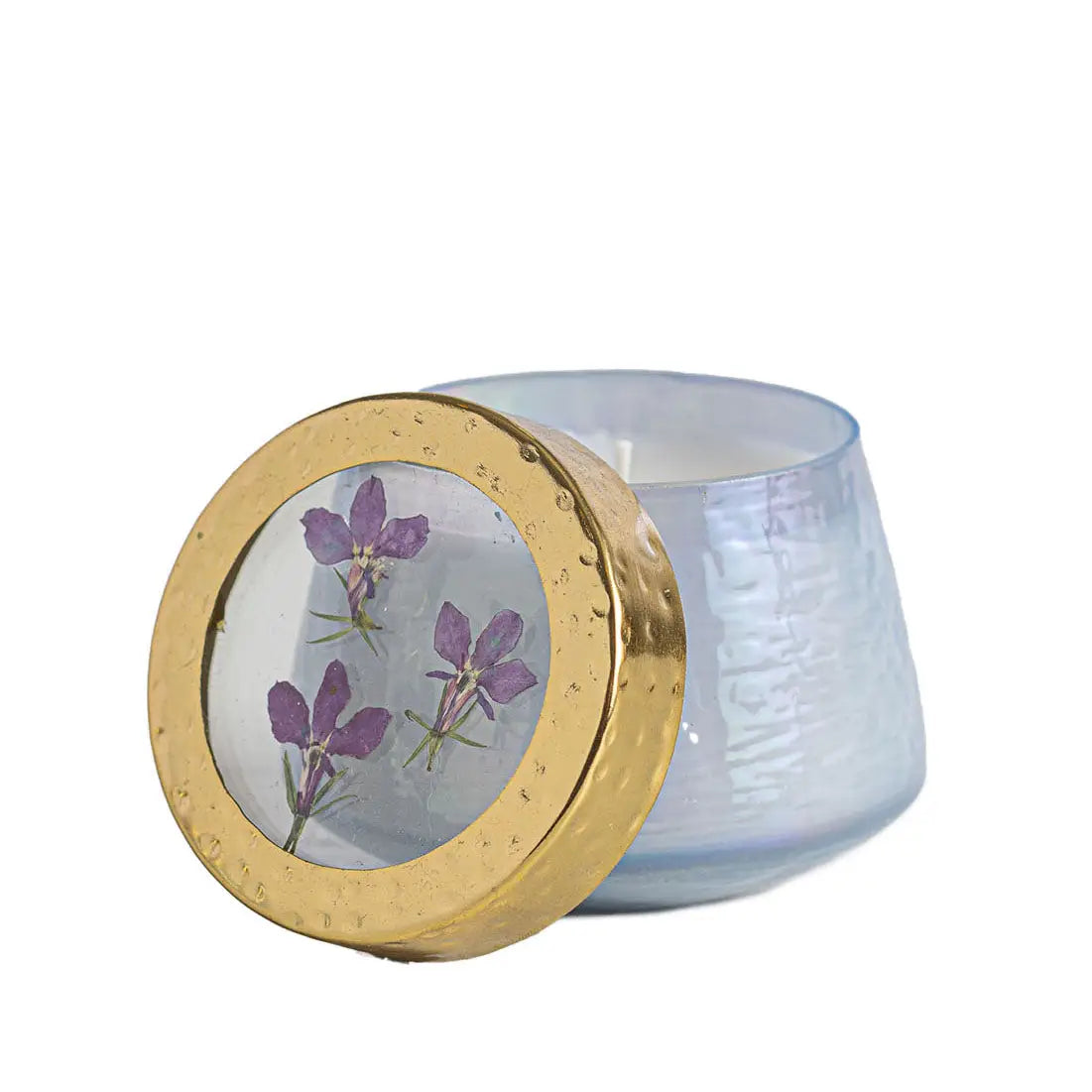 Watercolor Pressed Floral Candles