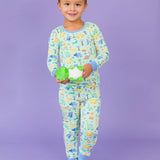 Boys Dino-mite Dude Dinosaur Bamboo Viscose Long Sleeve Pajama Set