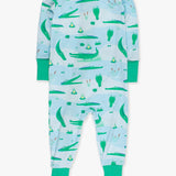 SoftSnooze™ Baby Bamboo Viscose Alligator Adventure Convertible One Piece Footie Pajama
