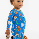SoftSnooze™ Baby Bamboo Viscose Zoo Crew Footed One Piece Pajama