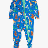 SoftSnooze™ Baby Bamboo Viscose Zoo Crew Footed One Piece Pajama