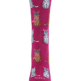 MeMoi Studious Cats Bamboo Blend Crew Socks