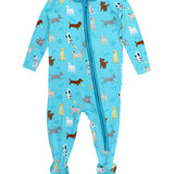 SoftSnooze™ Baby Boys Bamboo Viscose Puppy Playtime Footed One Piece Pajama