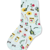 Flower Garden Bamboo Blend Crew Sock