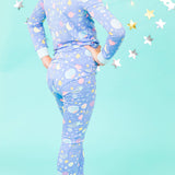 Girls Starry Dreams Bamboo Viscose Ruffle Long Sleeve Pajama Set