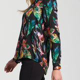 Emerald Green Multi Print Blouse