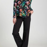 Emerald Green Multi Print Blouse