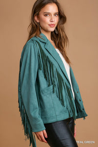 Teal Fringed Jacket