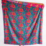 Double-Sided Cozy Throw Blanket - Bright Patchwork