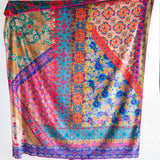 Double-Sided Cozy Throw Blanket - Bright Patchwork