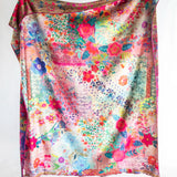 Double-Sided Cozy Throw Blanket - Jewel Border