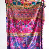 Double-Sided Cozy Throw Blanket - Jewel Border