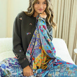 Cozy Blanket-Teal Cat