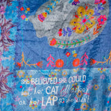 Cozy Blanket-Teal Cat