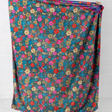 Double-Sided Cozy Throw Blanket - Pink Folk Flower