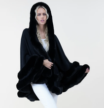 Load image into Gallery viewer, Faux Fur Hooded Wrap

