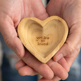 Wooden Heart Trinket Jewelry Dish - You Are Loved