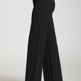 Front Zip Pant With Pin-Tucked Leg