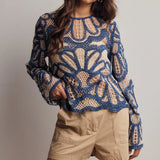 Crochet Floral Pattern Sweater