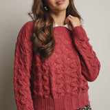 Open-Knit Pointelle Sweater