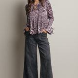 Wide-Leg Stretch Denim Jeans
