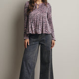 Wide-Leg Stretch Denim Jeans