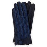 Textured Two-Tone Knit Gloves