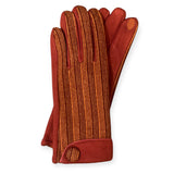 Textured Two-Tone Knit Gloves