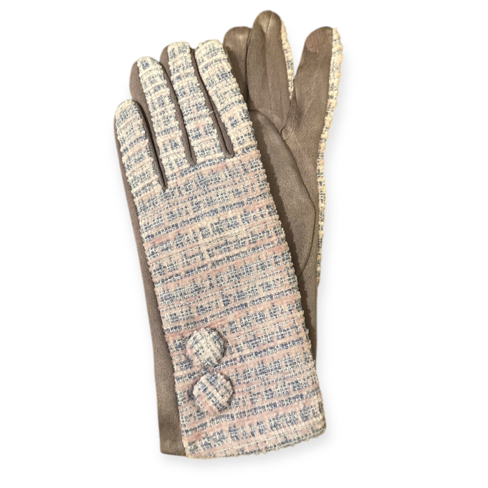 Plaid Tweed Glove