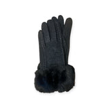 Stitched Fur Cuff Glove