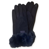 Stitched Fur Cuff Glove